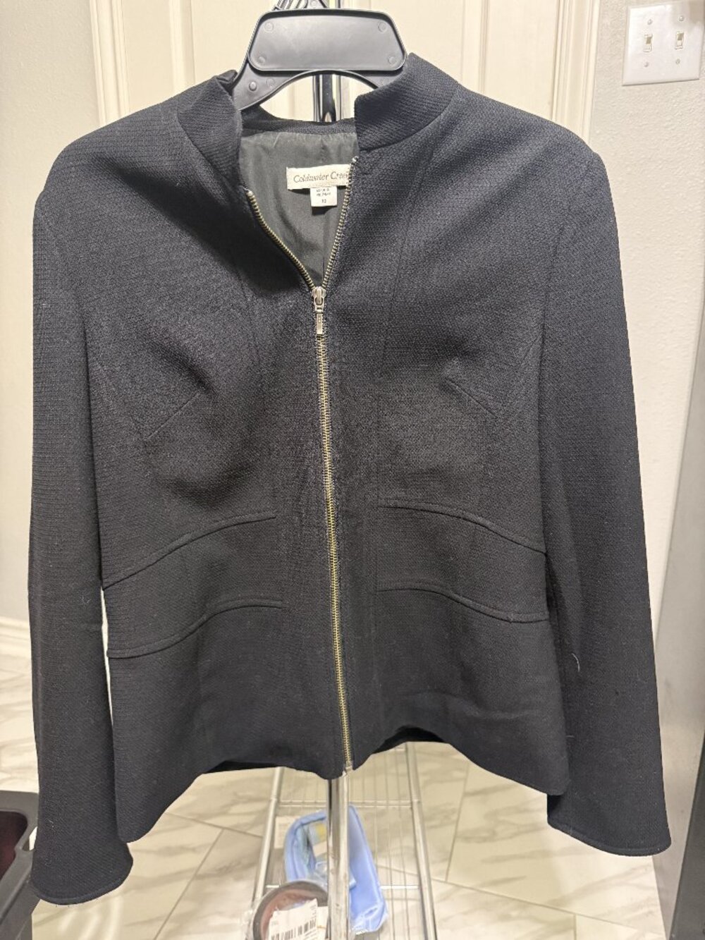 Coldwater Creek Women's Black Zip-Up Blazer Jacket - 10 - Picture 2 of 4